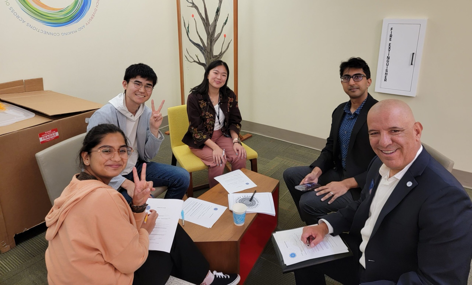 Networking 101 session with students
