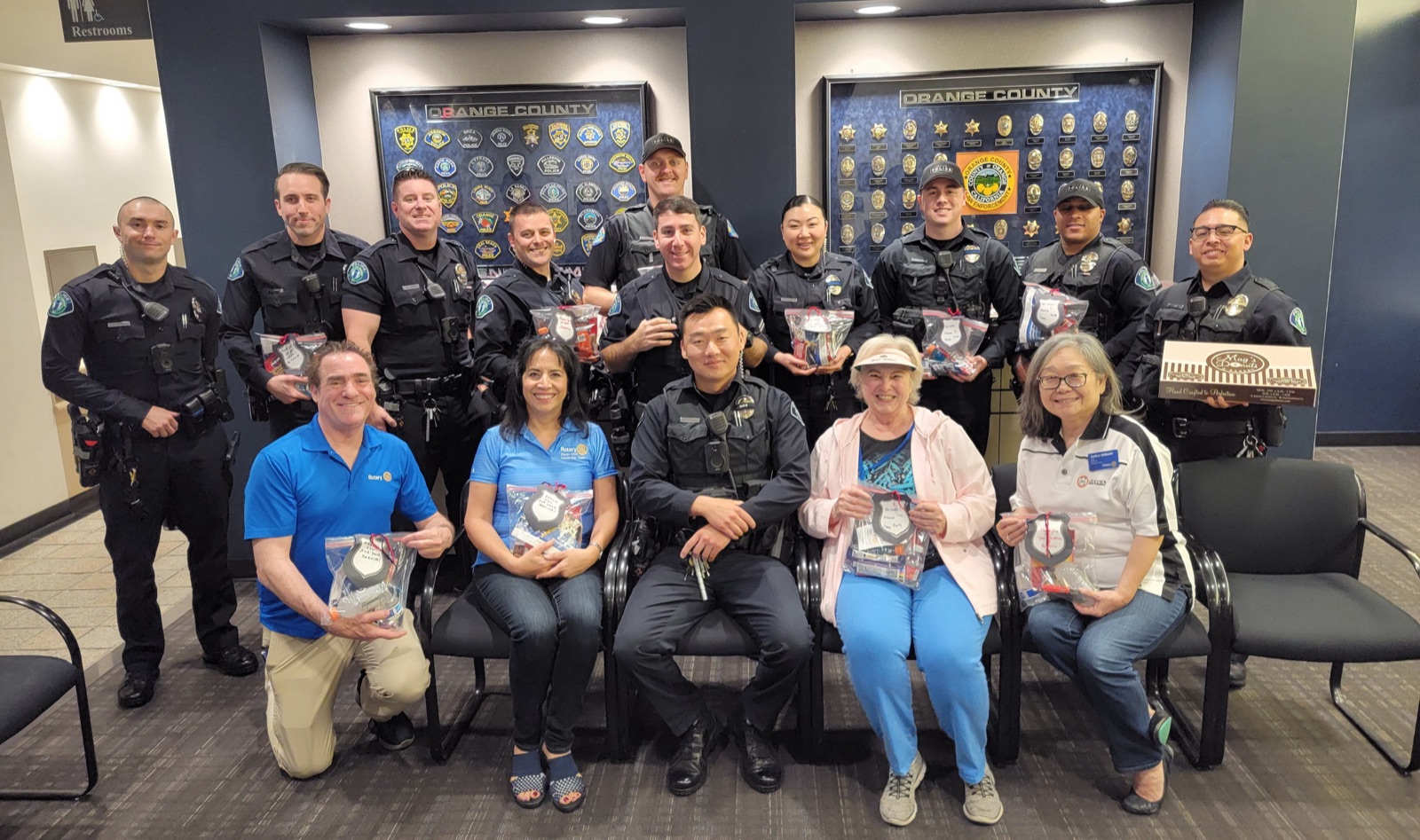 Irvine Rotary care packages for Irvine police officers