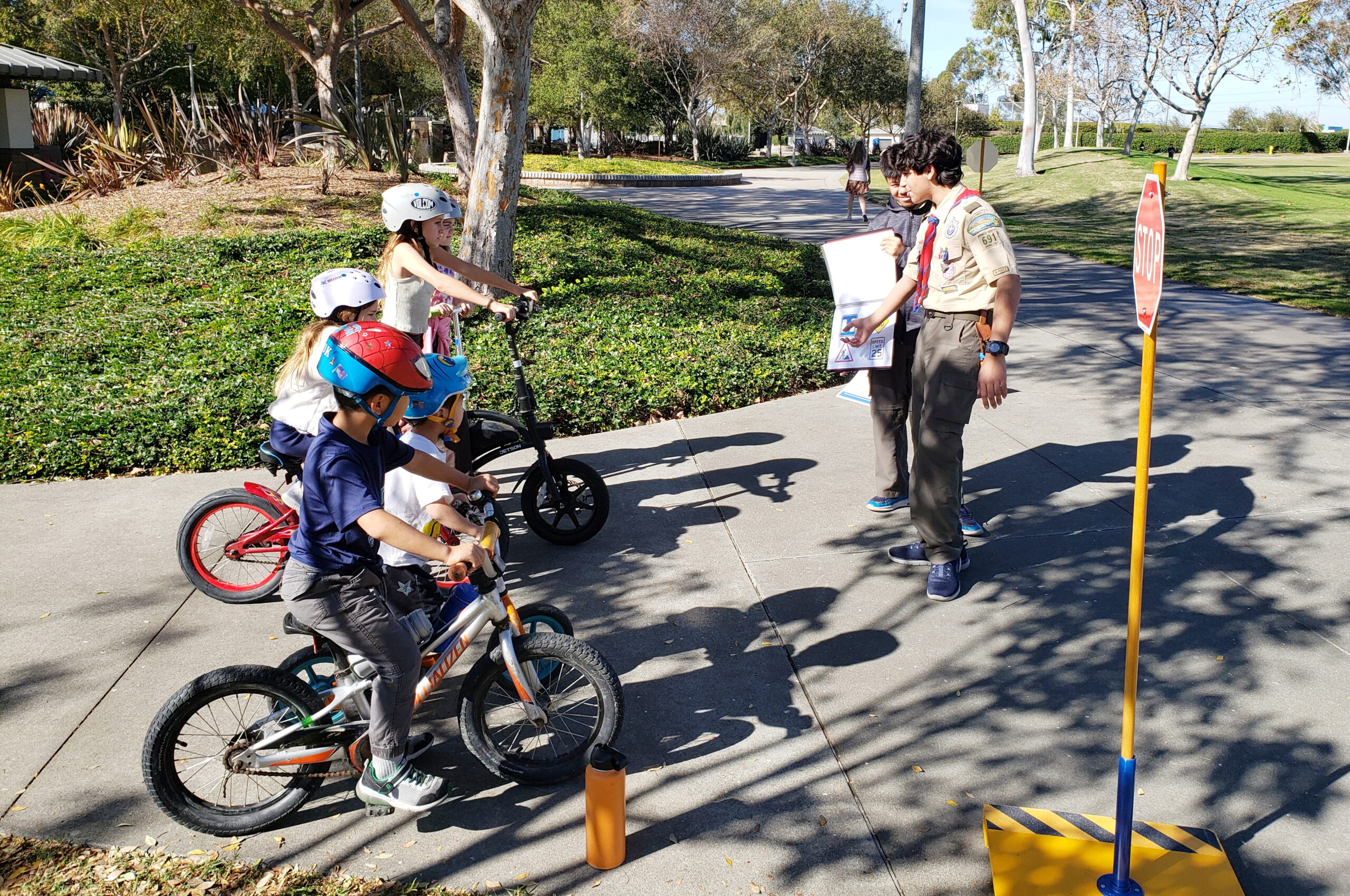 Ride for Rotary Boy Scouts Teaching Bike Safety